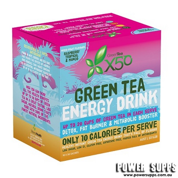 green tea x50 mixed 90 serve Power Supps