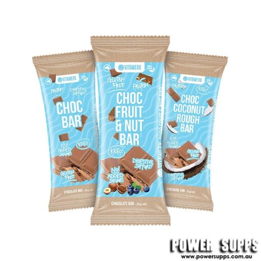 Vitawerx CHOCOLATE PROTEIN BAR BOX Choc Quinoa Puff 12 x 35g Bars