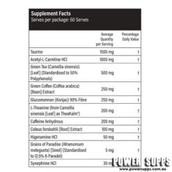 x50 showtime thermoshred ingredients