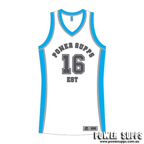 basketball jersey white and blue
