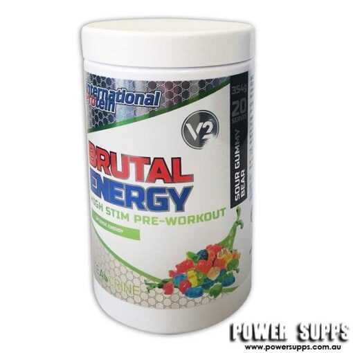 International Protein Brutal Energy Sour Gummy Bear 20 Serves
