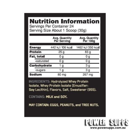 optimum nutrition gold standard isolate ingredients