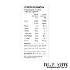 x50 fresh tea marine collagen + shrooms ingredients