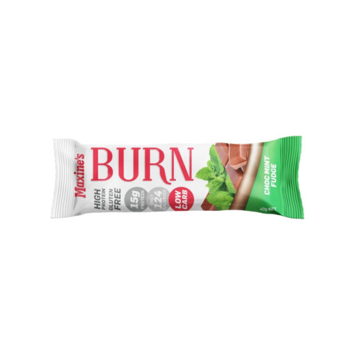 Maxine's Burn Protein Bars Single Choc Mint Fudge 40g Bar