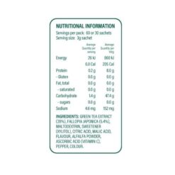 x50 green tea 60 ingredients