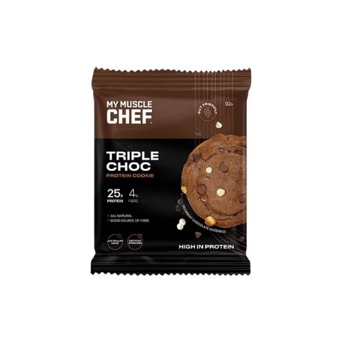 My Muscle Chef Protein Cookie Box of 12 Triple Choc 12 x 92g Cookies