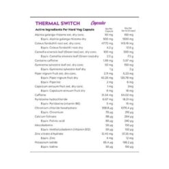 switch nutrition thermal switch capsules ingredients