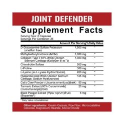 rich piana 5% nutrition joint defender ingredients
