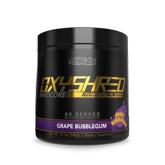 EHPLabs Oxyshred Hardcore Grape Bubblegum 40 Serves