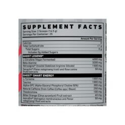 Ghost Legend Ingredients NEW