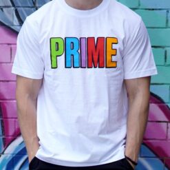 Prime Drink Shirt White Shirt/Colour Logo Large