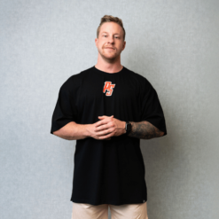 pump cover black with red logo front