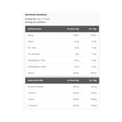 Maxs Muscle Meal Cookies ingredients