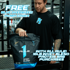 rule 1 whey 10lb + free pump cover