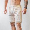 Basketball Shorts Sand 7 inch Sand with White Trim 3X Large