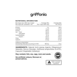 Switch Nutrition Griffonia (5-HTP) Ingredients