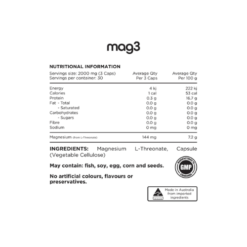 Switch Nutrition Mag3 Magnesium L-Threonate Ingredients