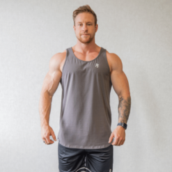 hype singlets charcoal front