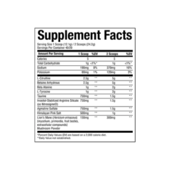 RAW CBUM Chris's Juicy Pumps Ingredients