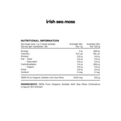 Switch Nutrition Sea Moss Ingredients