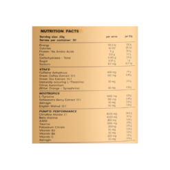 Ascend RVNGE Preworkout Ingredients