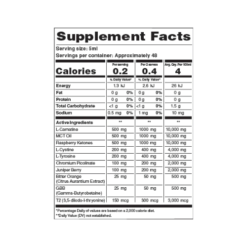 Hercules Ignite Liquid Fat Burner Ingredients