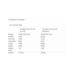 EQ Lean Cookie Ingredients