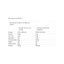 EQ XL Cookie Ingredients