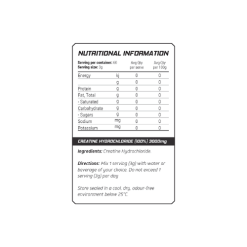 Altered Essentials Creatine HCL Ingredients