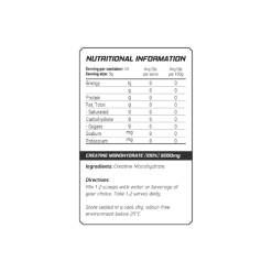 Altered Essentials Creatine Monohydrate Ingredients