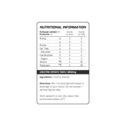 Altered Essentials Creatine Nitrate Ingredients