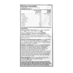 maxines burn protein blend ingredients 2024