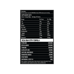 IKON Pre-Workout Ingredients