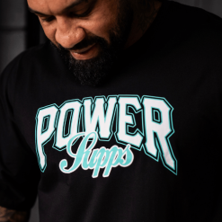 oversize loaded tee black with mint logo 1