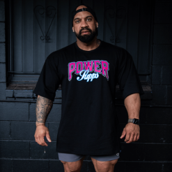 Oversize Loaded Tee Black/Miami Vice Logo Black with Pink and Blue Logo 3XL+