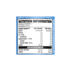Ryse Fuel Energy Ingredients