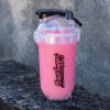 Power Supps Grenade Shaker Clear with Miami Vice Clear with Black outline logo 600ml