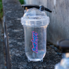Power Supps Grenade Shaker Clear with Black Outline Clear with Miami Vice Logo 600ml