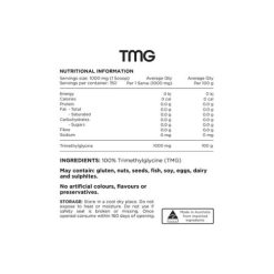 Switch Nutrition TMG Powder Ingredients