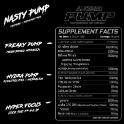 altered pump ingredients