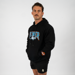 2025 Hoodie Black with navy_orange logo 1