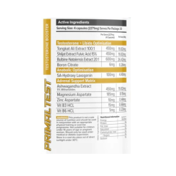 Primabolics primal test capsules ingredients 2025