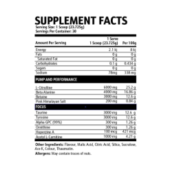 KRUPT Villain Pump ingredients