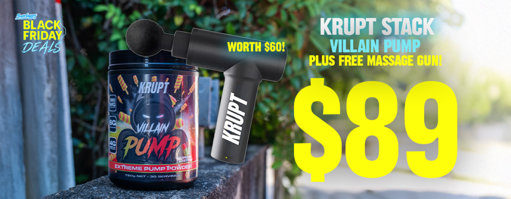KRUPT Villain pump with free massage gun