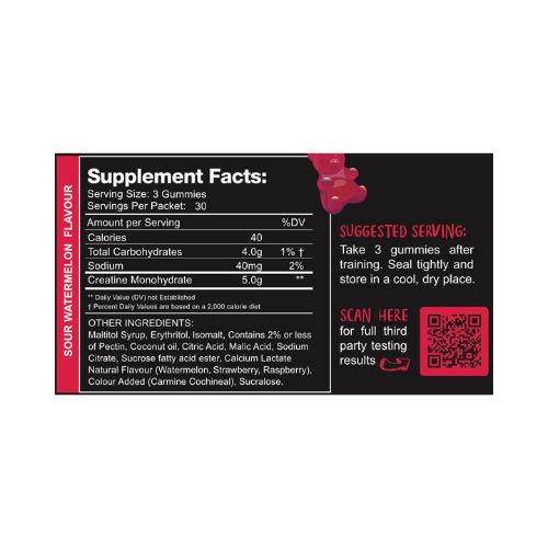 swoleys creatine gummy bears ingredients