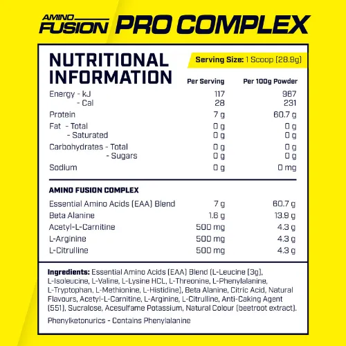 Cyborg Sport Amino fusion Ingredients Cyborg Sport Amino fusion Ingredients