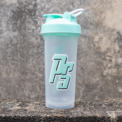 PS Shaker 600ml translucent white with pastel mint back
