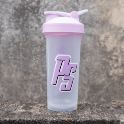 PS Shaker 600ml translucent white with pastel purple back