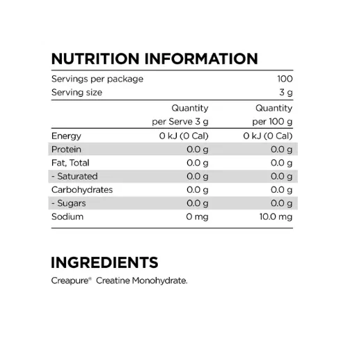 Prana Creatine Monohydrate Ingredients Prana Creatine Monohydrate Ingredients