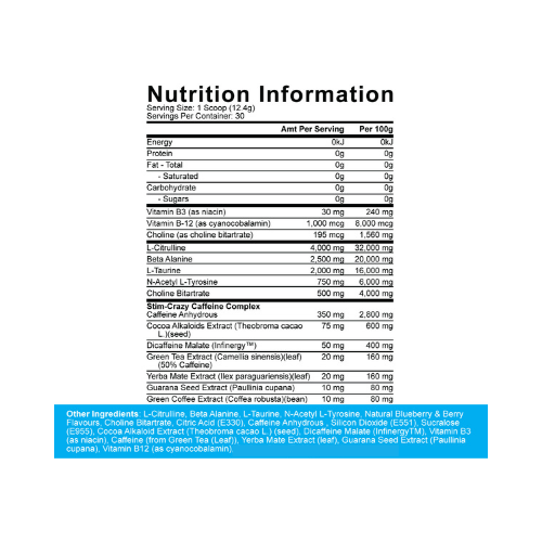 Rich Piana 5% Nutrition 5150 Pre Workout Ingredients Rich Piana 5% Nutrition 5150 Pre Workout Ingredients